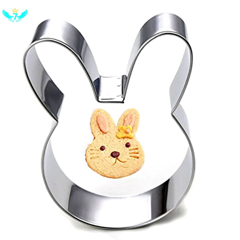 Пасхальный кролик Банни голова Нержавеющая сталь оригинальные формочки для