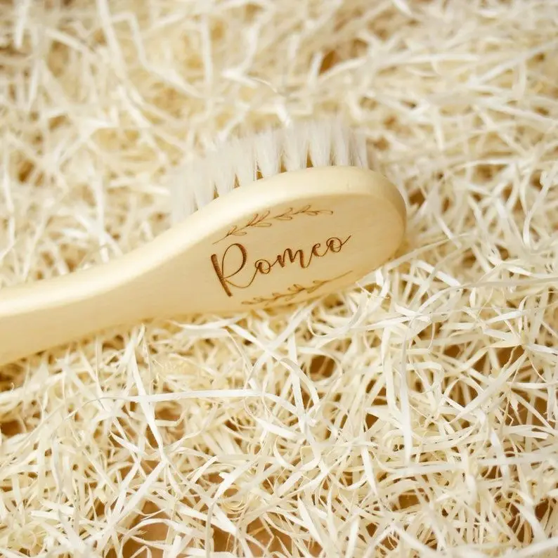 Персонализированная Детская щетка массажер для головы новорожденного