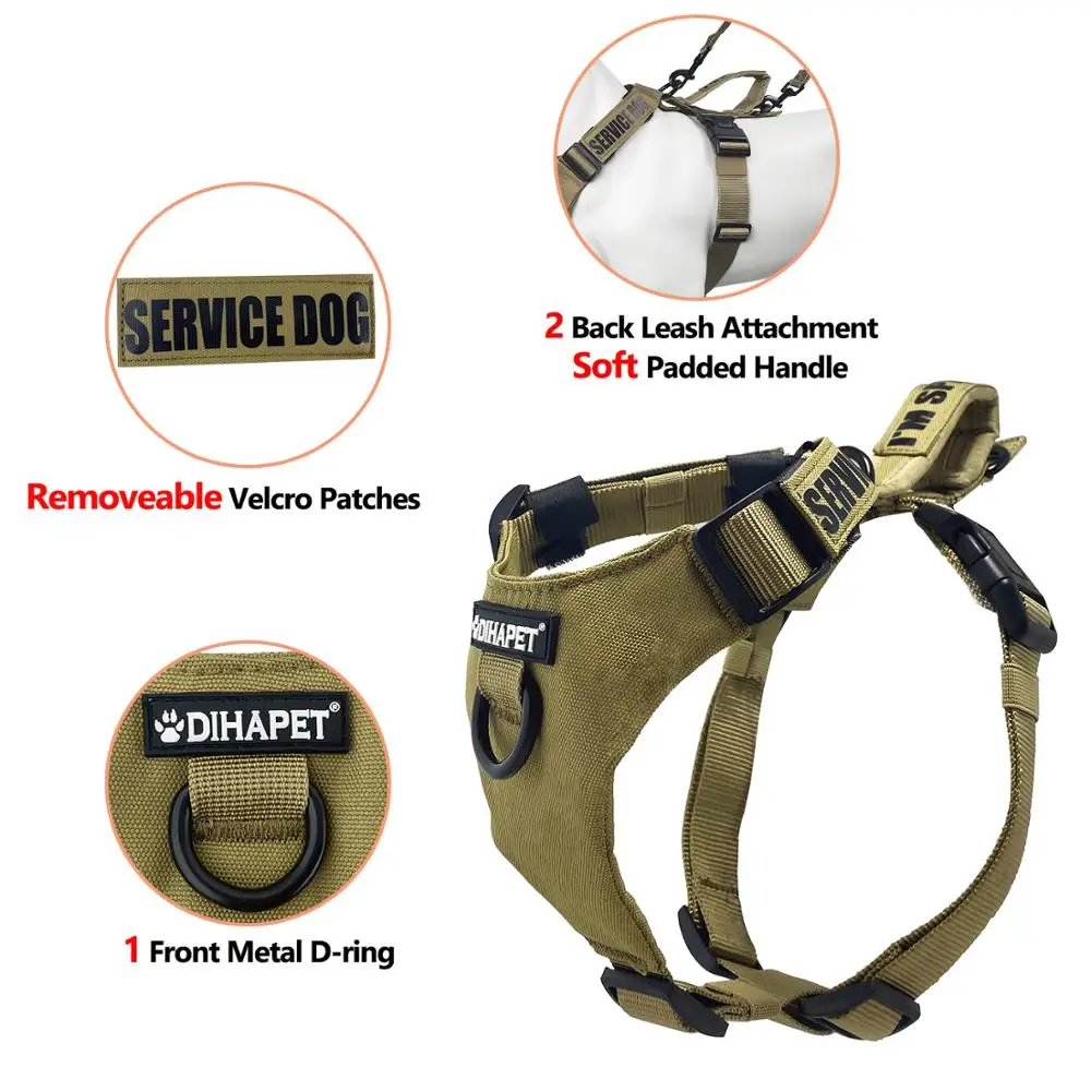 No Pull Dog Harness Front Clip Heavy Duty Easy Control Handle for Large Walking | Дом и сад