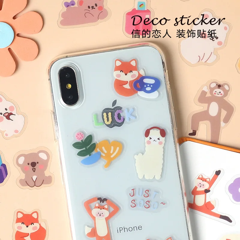 20 компл./лот Kawaii канцелярские наклейки Веселые милые животные дневник
