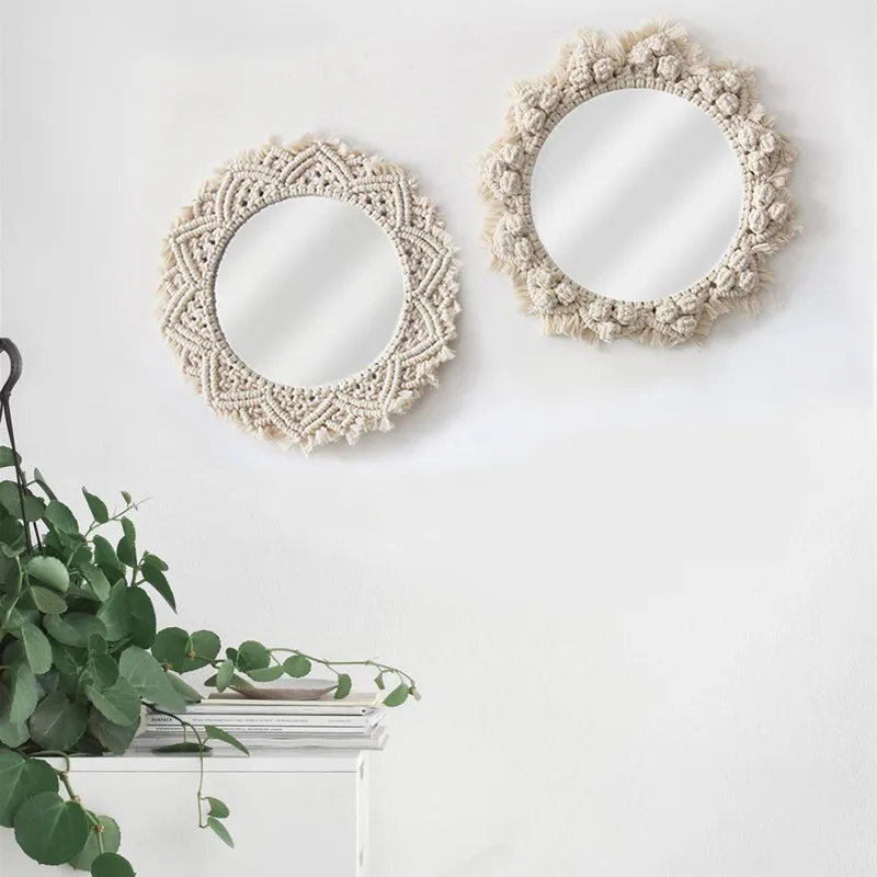 Настенные подвесные зеркала Macrame Ins скандинавские настенные настенный гобелен