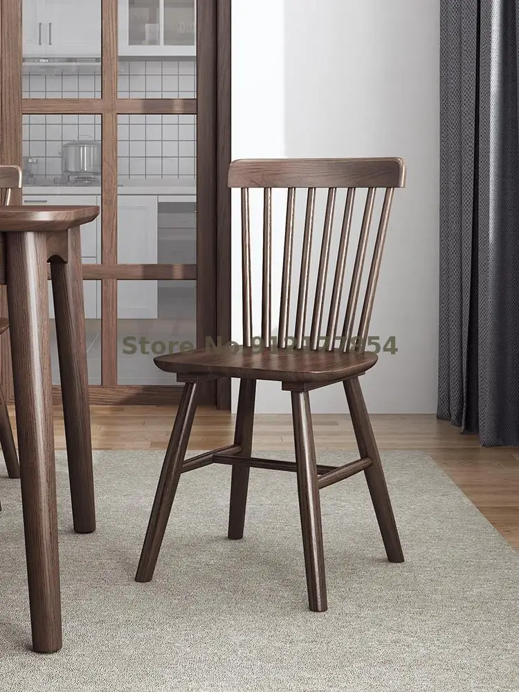 Обеденный стул из чистого массива дерева дубовый скандинавский простой