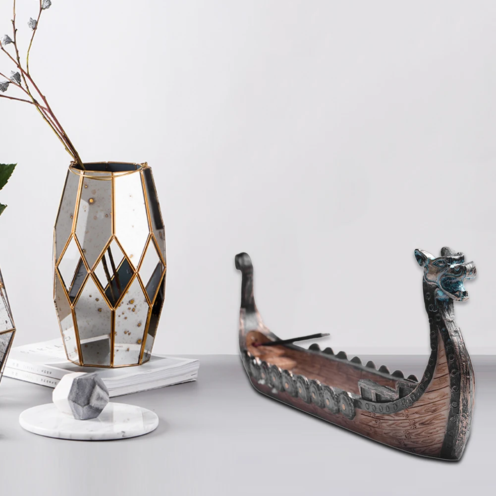 Ретро Курильницы Традиционный китайский дизайн Драконья лодка подставка для