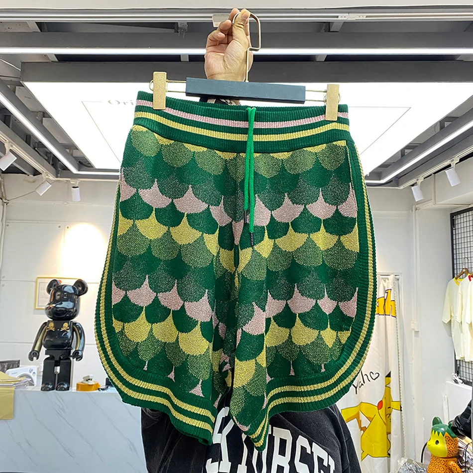 

2021ss Vintage KAPITAL MAN Shorts Men Women 1:1 High Quality Knitted Cotton KAPITAL Shorts Thick fabric Breeches sweat shorts