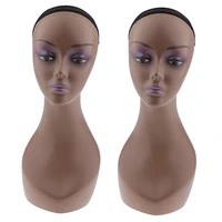 2 packs realistic female mannequin head bust wigshatjewelry display tools