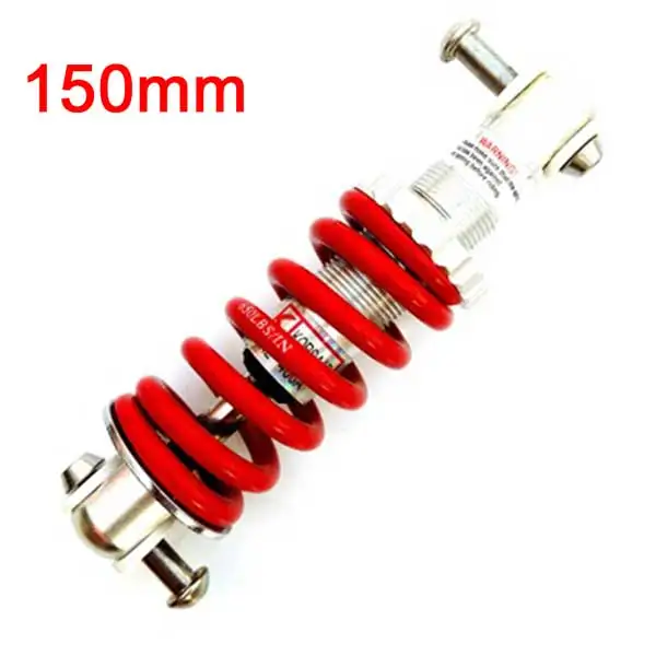 Red 150mm Велосипедный задний амортизатор для горного велосипеда MTB, металлическая задняя подвеска, бампер, пружинный амортизатор, детали для велосипеда 100/125/150 мм - Цвет: Red 150mm