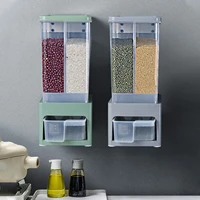 airtight rice dispenser container wall mounted grain storage container with lid household cereal dispenser bucket