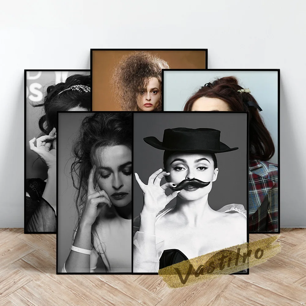Постер Helena Bonham Carter Красота Искусство на стене Красивая женщина Актер Портрет Печатные изображения.