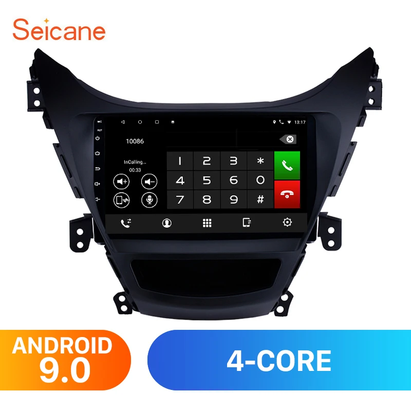 Seicane Android 9,0 автомобильный Радио мультимедийный плеер для 2011 2012 2013 hyundai Elantra поддержка 3g ТВ тюнер DVR 9 дюймов gps навигация