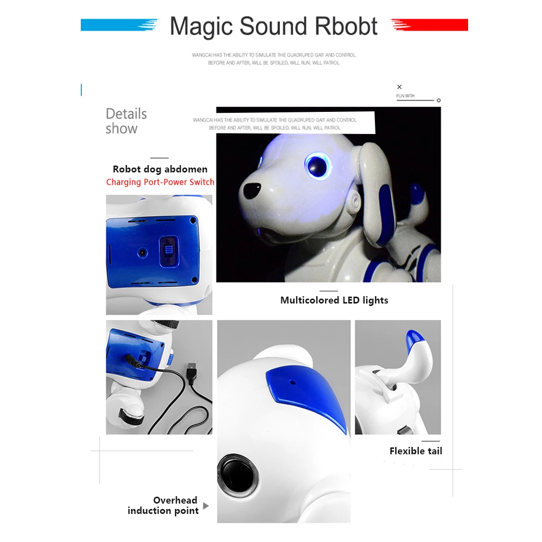 Программируемый робот-собака с дистанционным управлением роботизированная