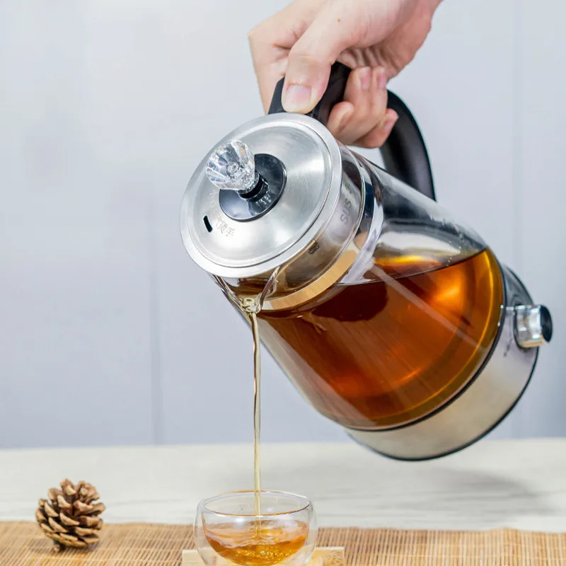 Электрический чайник 1 л Кофеварка черный стеклянная автоматическая S m