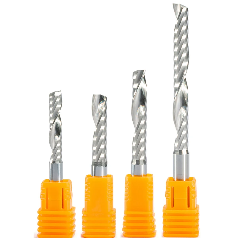 Концевая фреза SHK 8 мм, CEL 32 мм, 42 мм, 52 мм, ЧПУ, одна спиральная фреза с одной канавкой, стандартная фреза из карбида МДФ, фрезеровка по дереву из ПВХ, 5 шт. Концевая фреза SHK 8 мм, CEL 32 мм, 42 мм, 52 мм, ЧПУ, одна спиральная фреза с одной канавкой, стандартная фреза из карбида МДФ, фрезеровка по дереву из ПВХ, 5 шт.