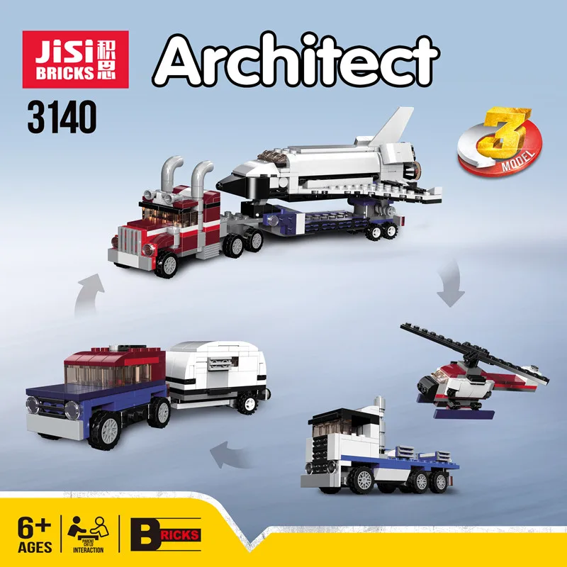 

Creator 3in1 Helicopter Shuttle Transporter Building Blocks Kit Bricks City Classic Model Kids Toys For Children birthday Gift