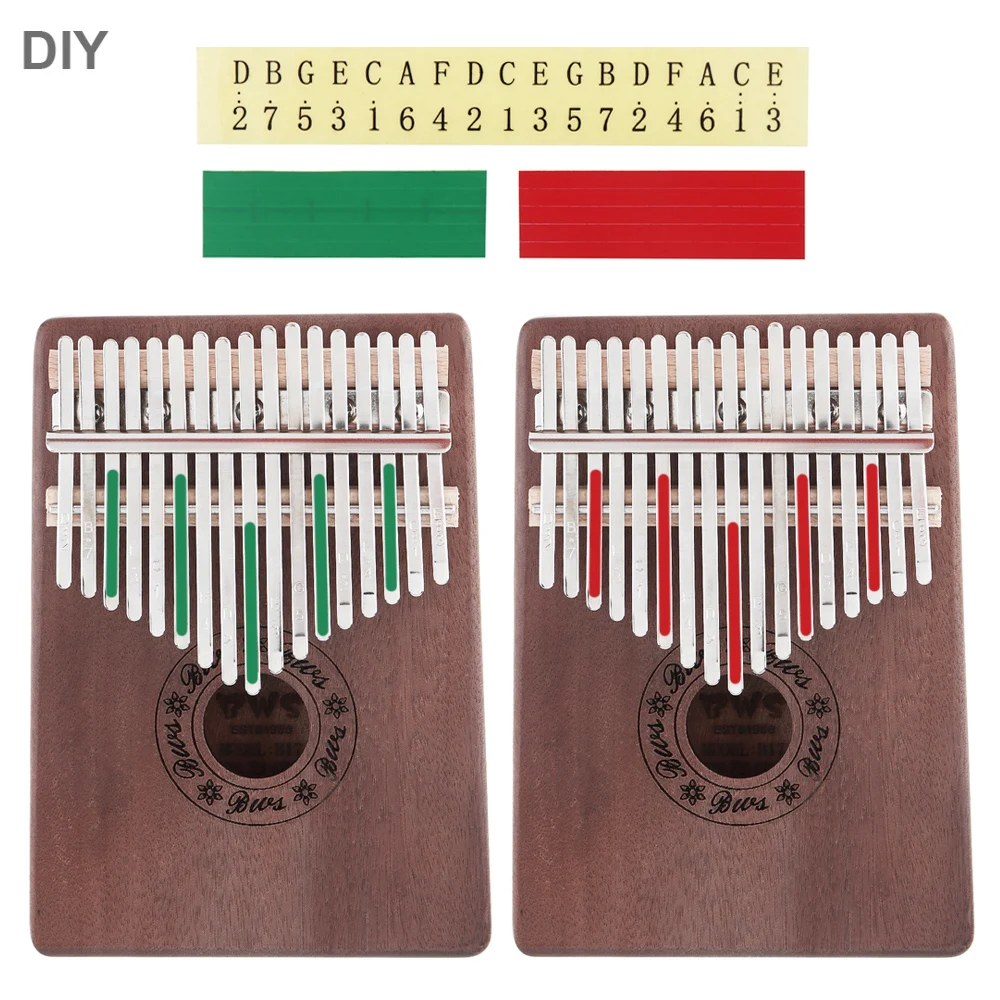 17 ключ калимба одноплатный красный ретро большой палец пианино Mbira мини
