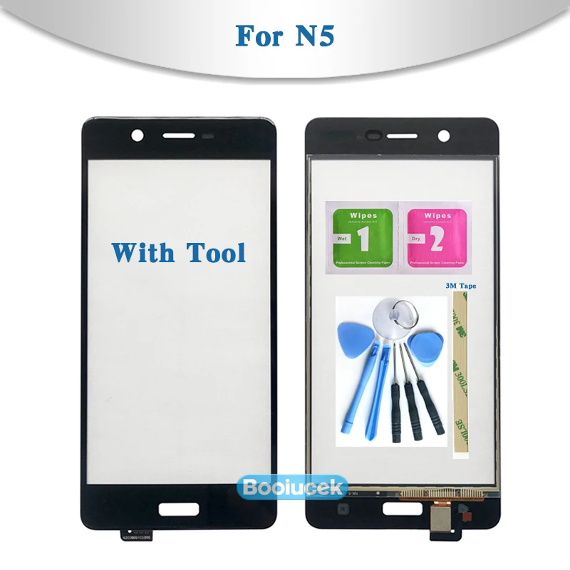 

Высокое качество 5,2 дюйма для Nokia 5 N5 TA-1008 TA-1030 TA-1053 сенсорный экран дигитайзер Датчик внешнее Переднее стекло панель объектива Черный