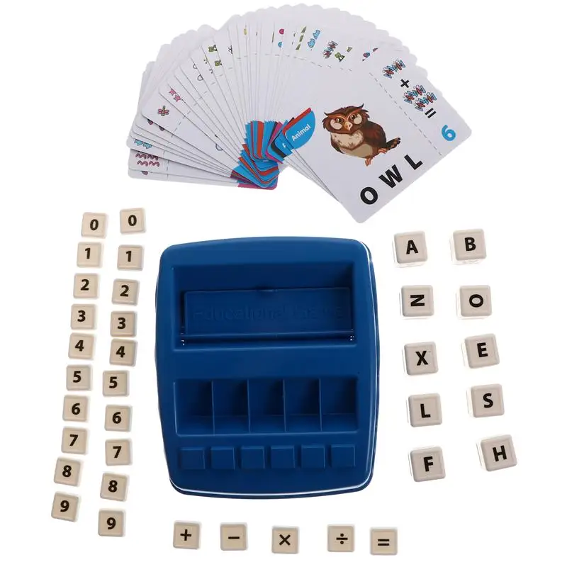 

1 Set Education Toys English Alphabet Spelling Toys Number Matching Toys (Blue)