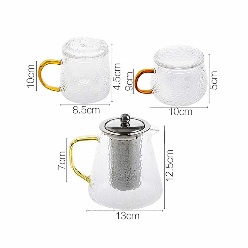 Маленький термостойкий стеклянный чайник с инфузером китайский для Пуэра