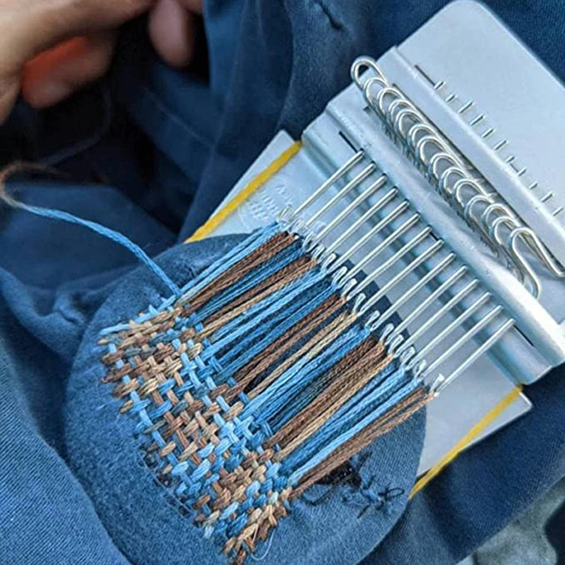 Small Loom Portable Darning Machine Cloth Repair Accessory Multifunction Knitting Tool for Mending Clothes Jeans Socks | Дом и сад