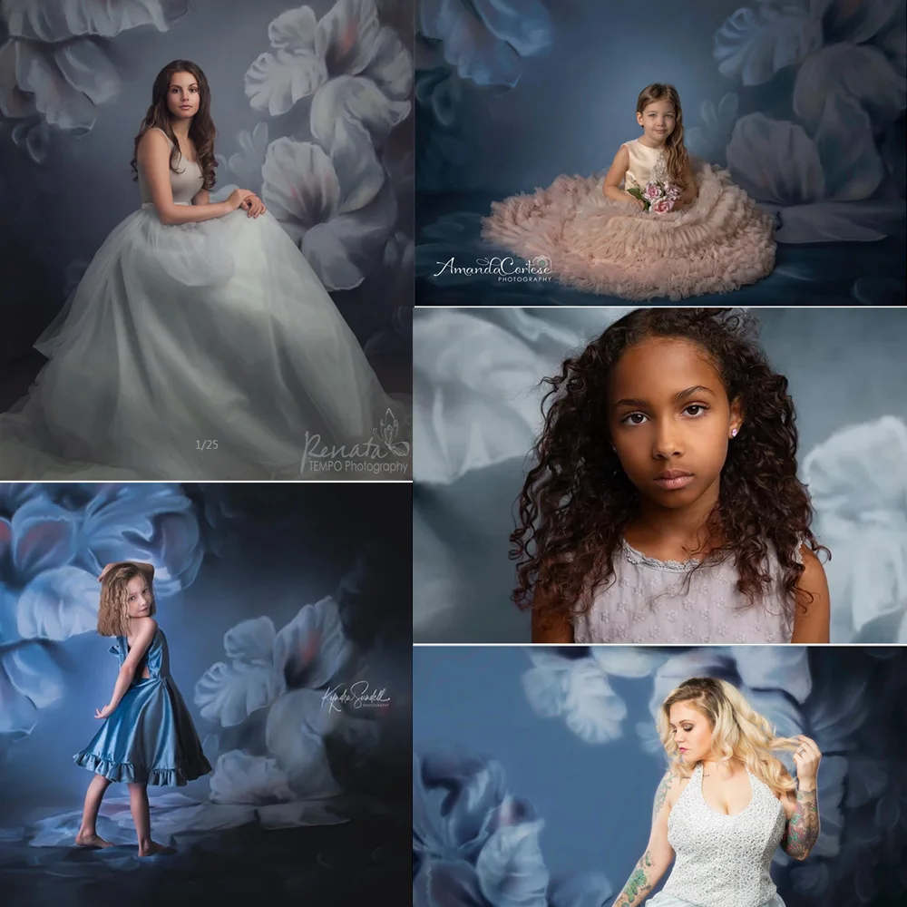 Фон для фотосъемки новорожденных с цветочной текстурой абстрактные цветы