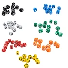 Горячая Распродажа, 50x12 мм непрозрачные 6-сторонние игровые кубики D6 RPG, вечерние игровые кубики, принадлежности для настольных игр, аксессуары