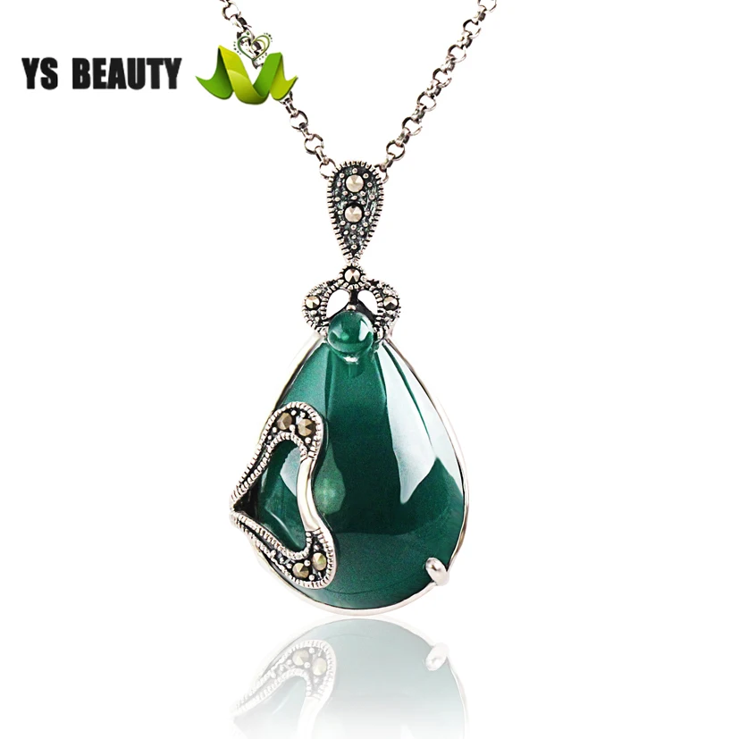 

Женское платье с кулоном из серебра 925 пробы, с зеленым агатом