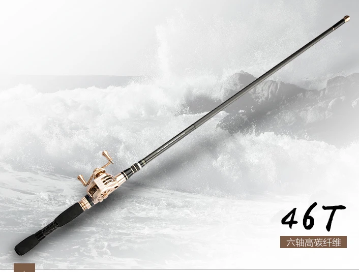 New Hollow Rod superweapon 46T high carbon rod 3.6 -7.2m through line rod with Aluminum fishing reel Fast closing line Ultimate