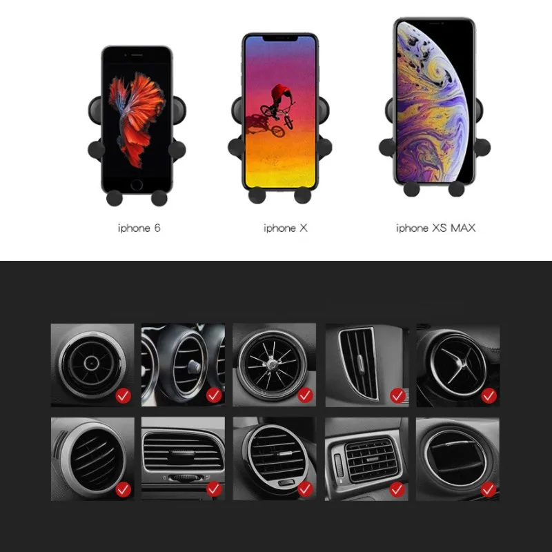 1 шт. Автомобильный держатель для телефона крепление на вентиляционное отверстие