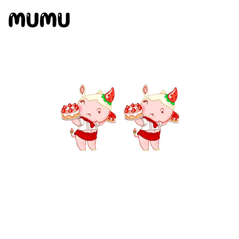 2020 новые серьги-гвоздики с перекрещивающимися животными персонажами забавные