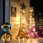 Светодиодная гирлянда с медной и серебряной проволокой, водонепроницаемое праздничное освещение для сказочной рождественской елки, украшение для свадебной вечеринки, 2 м, 5 м, 10 м