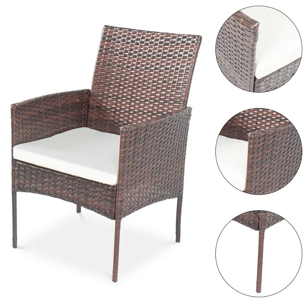 

Clearance Sale 3 Pieces Outdoor Furniture Rattan Chair & Table Patio Set Outdoor Wicker Sofa for Garden Backyard Porch Poolside