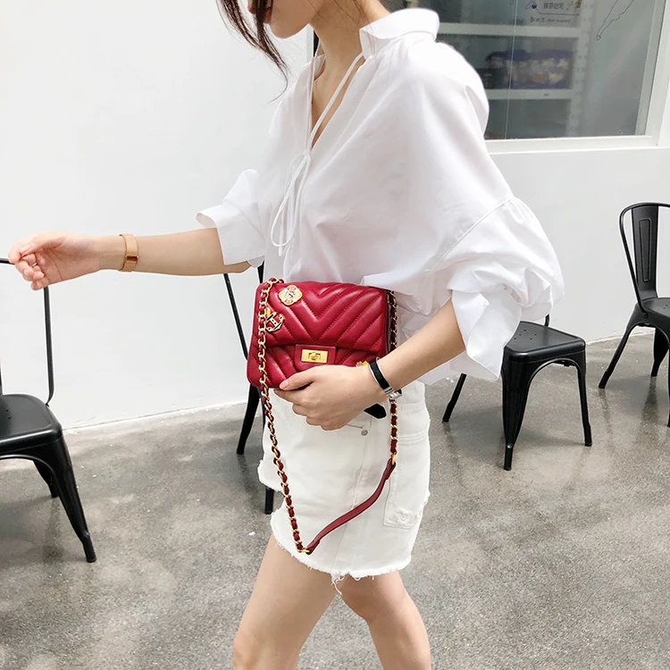 Женские сумки через плечо DOMYBEST с металлическим узором в виде сердца на цепочке