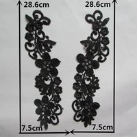 hot luxury organza lace fabric romantic embroidered lace appliques collar trim applique patch dress diy sewing guipure decor