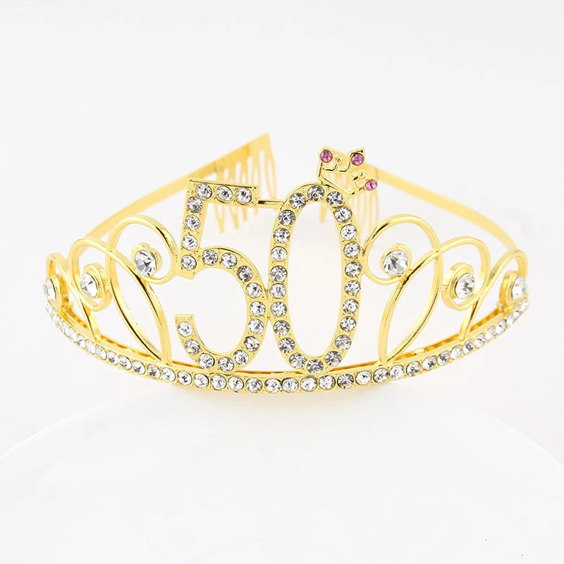 Тиара с короной на день рождения для женщин повязка голову хрустальными стразами