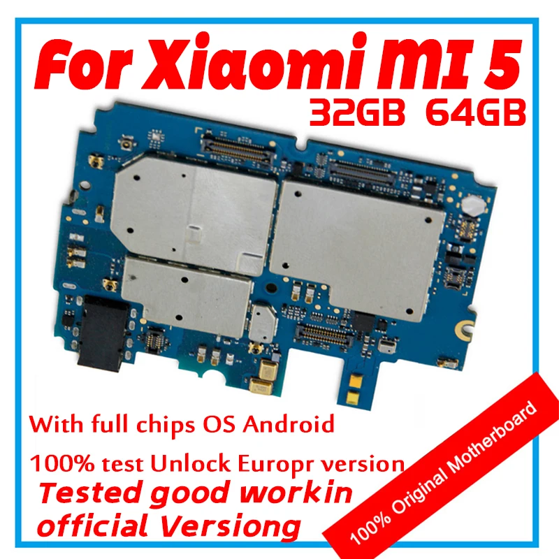 Оригинальная разблокированная материнская плата 32 Гб 64 ГБ для Xiaomi 5 Mi Mi5 M5