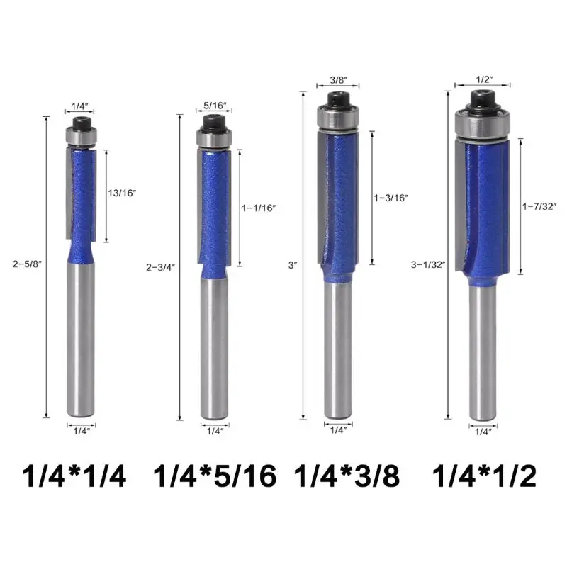 1/4 &quotхвостовик стрит флэш отделка маршрутизатор Зенковка для деревообработки