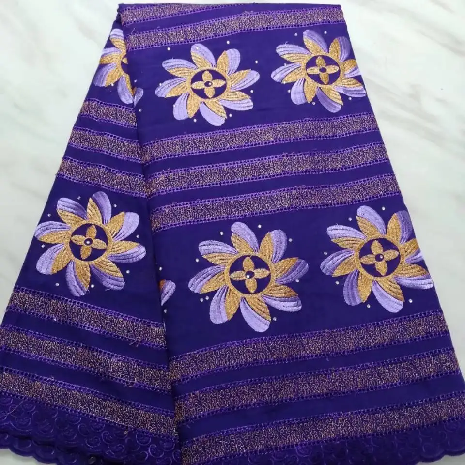 5 ярдов/шт Новая мода голубое озеро Африканская Хлопковая ткань Цветочная