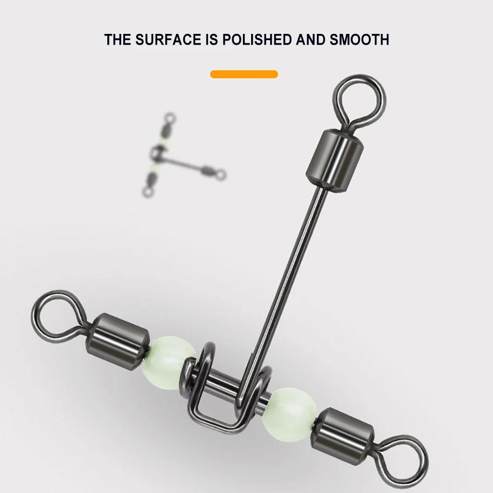 10 шт./лот рыболовный шарнирный соединитель 3-сторонний Т-образный поперечный