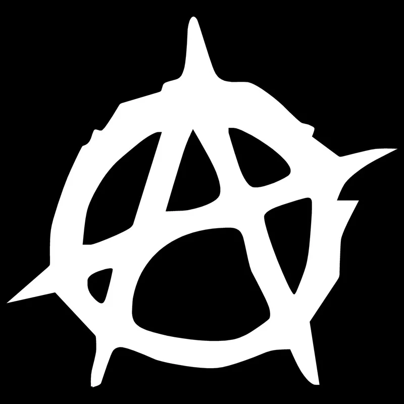 

High Quality Anarchy Decals Decoration Car Accessories Car Sticker Black/Silver 10x10cm