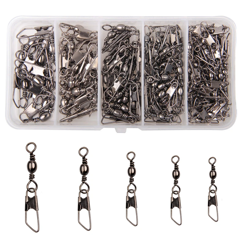 150 шт./коркорт. Рыболовные Вертлюги с хорошей защелкой рыболовные сплошные кольца