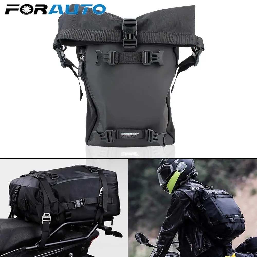 

Motorcycle Storage Saddle Bag Waterproof Multi-function Outdoor Riding Backpack 10L Motocross Rear Seat Bag Polyester