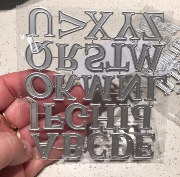 A ~ Z алфавитные буквы металлические Вырубные штампы скрапбукинг ремесло вырубки