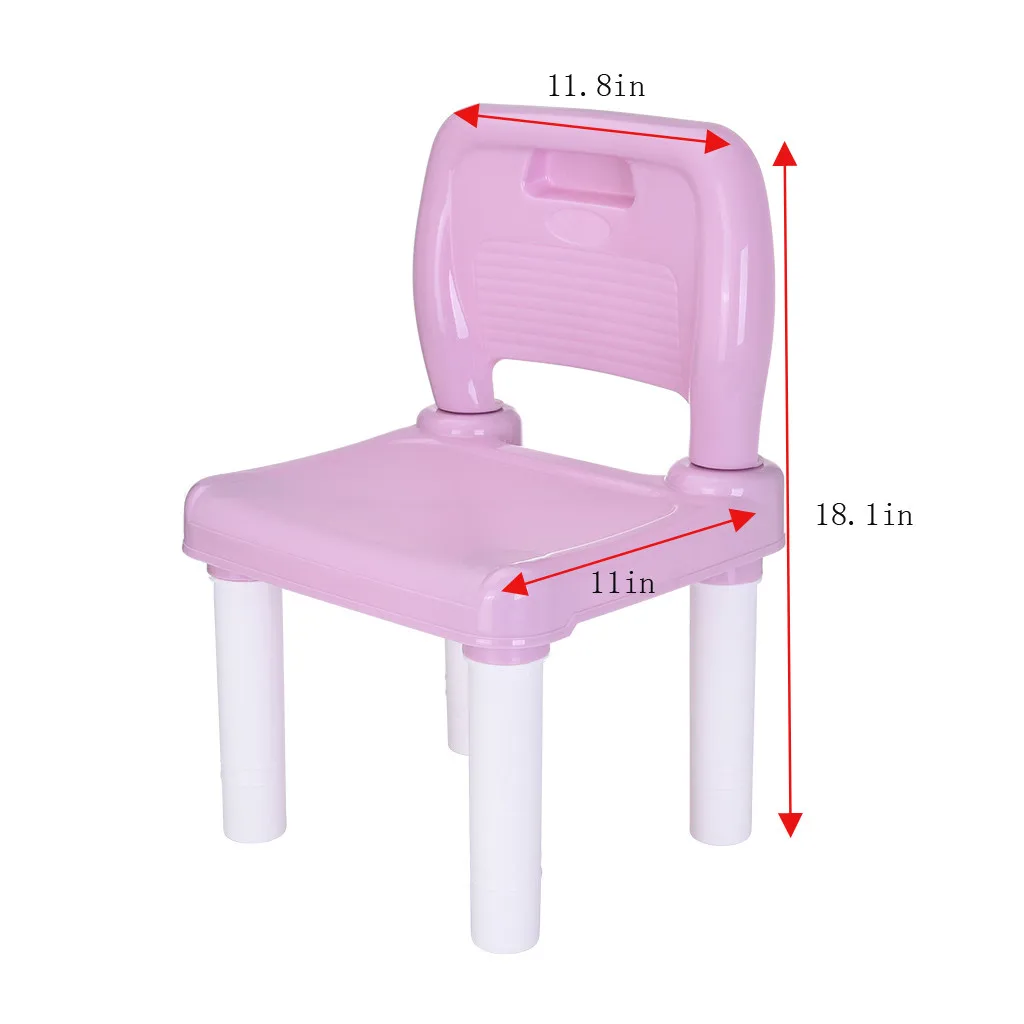 

US StockKids Table And 2 Chairs Set, Children's Set Plastic Table For Preschoolers Boy Or Girl Toddler Activity Play Chair Set