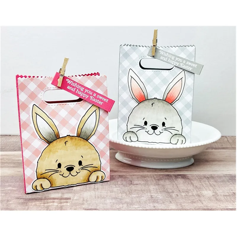 

BUNNY BUTT EASTER Metal Cutting Dies and Stamps For DIY Scrapbooking Photo Album Embossing Paper Wedding Cards Making
