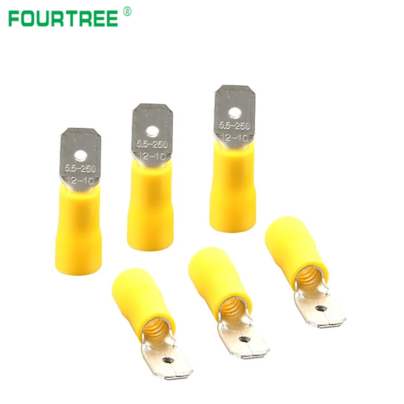 100 набор изолированных электрических обжимных клемм FDD + MDD мама папа Кабельный