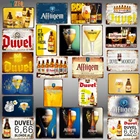 Винтажные металлические тарелки для бельгийского пива, 30x20 см, DU-10338B