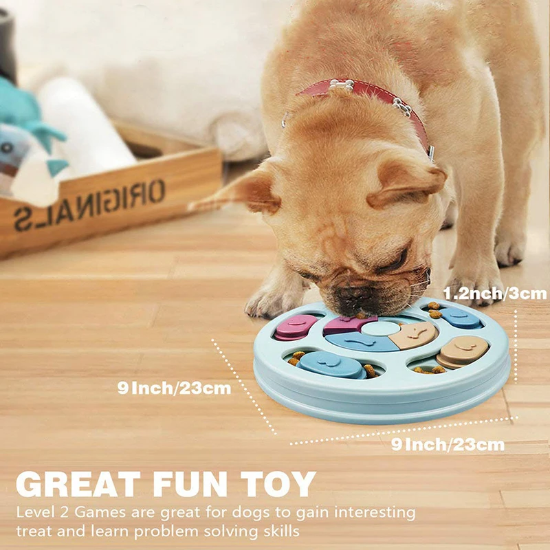 

Dog Puzzle Toys Slow Feeder Interactive Increase Puppy IQ Food Dispenser Slowly Eating NonSlip Bowl Pet Cat Dogs Training Game