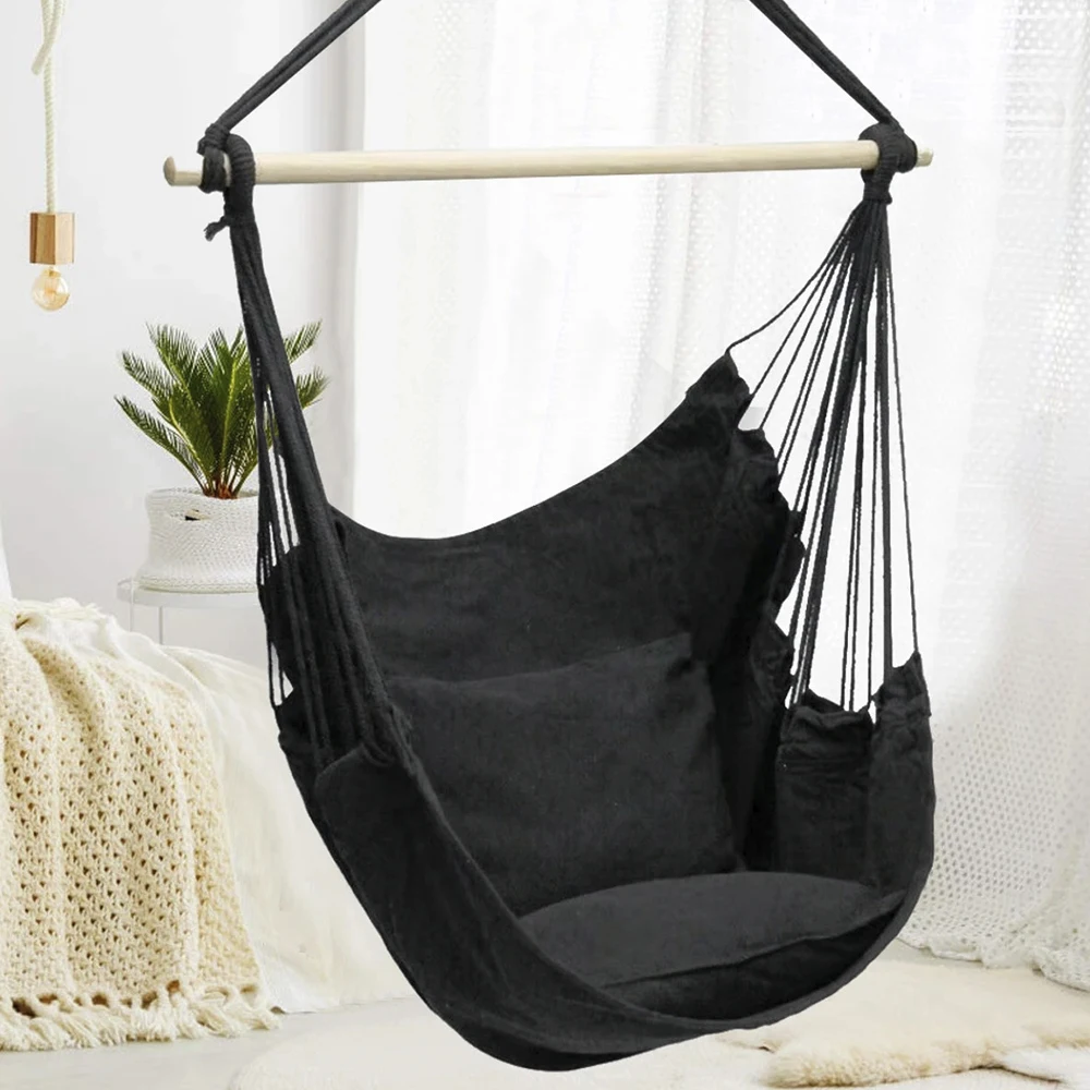 

Outdoor Hammock Portable Garden Hammock Sports Home Travel Camping Swing Canvas Stripe Hang Bed Hammock Single People