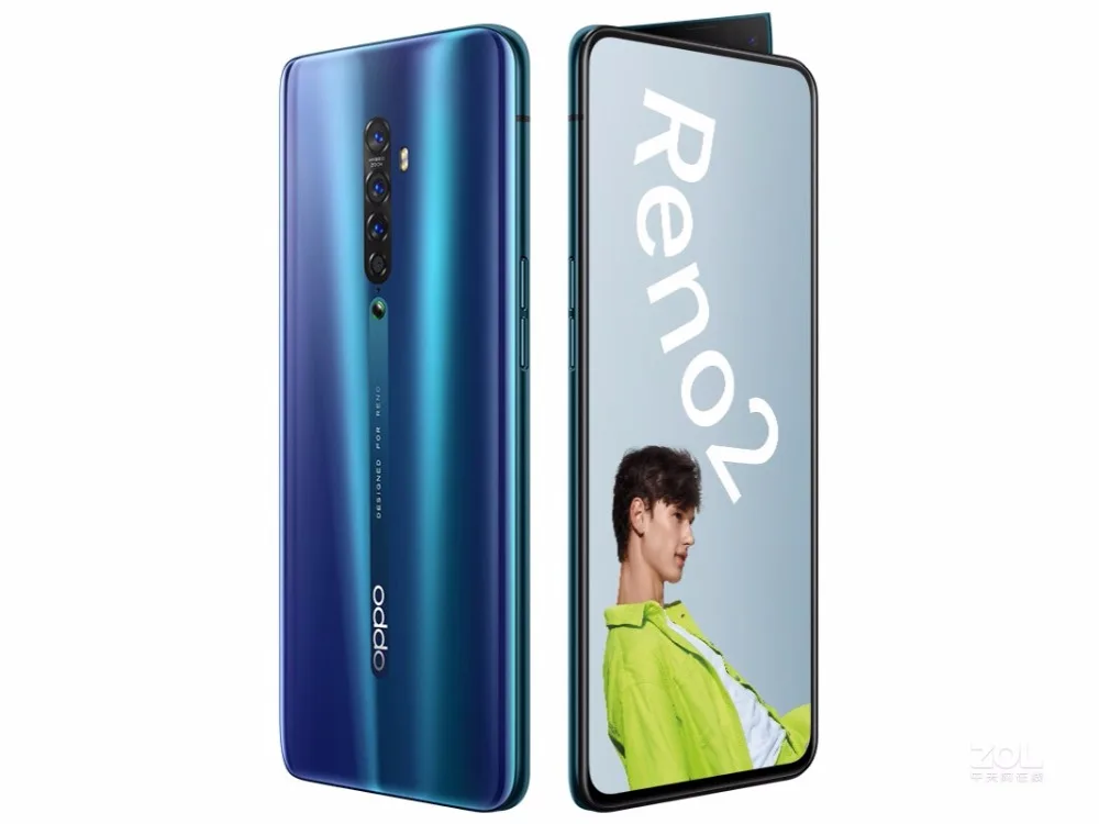 Oppo Reno 2 20x zoom Смартфон Snapdragon 730 6," AMOLED 48.0MP+ 16.0MP+ 13.0MP+ 8.0MP+ 2.0MP экран отпечатков пальцев VOOC 3,0 128GB