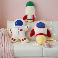 cartoon space series astronaut spaceship rocket plush toy soft pillow cushion creative stuffed doll kids children birthday gift