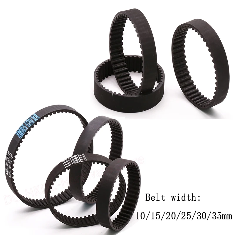

1pcs HTD 5M Timing belt C=305-365 width10-30mm Closed Rubber Drive Belts